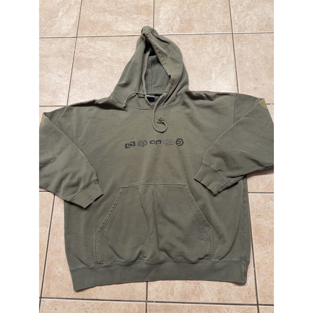 Vintage 80s 90s Y2K Op Ocean Pacific Hoodie Sz Large Green Quad Hit Surf Skate